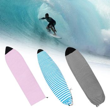 Funda para Tabla de Surf con Diseño de Rayas y Cordón de Ajuste, Funda Protectora para Tabla de Surf, Accesorios para Deportes Acuáticos para Tabla Corta
