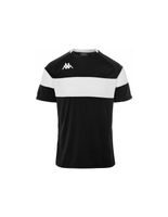 camiseta de futbol kappa dareto hombre black white