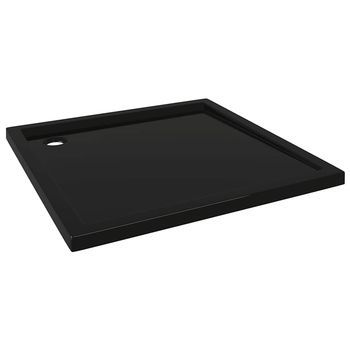 Plato De Ducha Cuadrado De Abs Negro 80x80 Cm Vidaxl