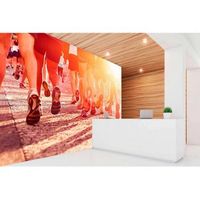 fotomural vinilo running maraton en la ciudad 400 x 300 cm