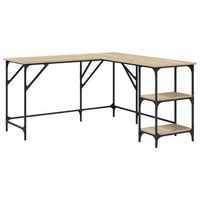 escritorio - mesa de ordenador madera de ingenieria roble sonoma 139x139x75 cm