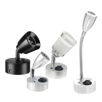 Lámparas LED de pared para RV de 12-24V, luces de lectura marinas para RV, lámparas de lectura LED de 3W para ferries, barcos y yates, accesorios de iluminación para RV