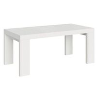 ribo fresno blanco mesa rectangular extensible de 6 a 20 plazas l 180 a 440 cm-soporte 2 pies