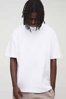 camiseta oversize con cuello extendido blanco