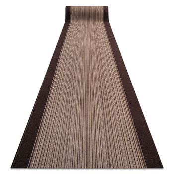 Alfombra De Pasillo Con Refuerzo De Goma  Carnaby Marrón 80cm 80x500 Cm