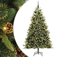 arbol de navidad artificial con ramas plegables y conos 240 cm vidaxl