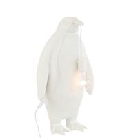 lampara pinguino de resina blanca 325x31x59cm