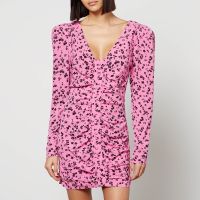 rotate birger christensen floral-jacquard mini dress - dk 32uk 4