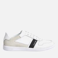 calvin klein mens cupsole trainers - triple white - uk 7