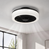 nettlife ventilador de techo led con iluminacion - 395cm moderno grande y silencioso mando a distancia temporizador 34w regulable 3000k-6000k