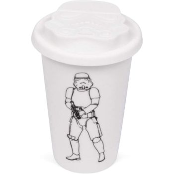 Vaso De Viaje Original Stormtrooper Star Wars Blanca Cerámica 275 Mls