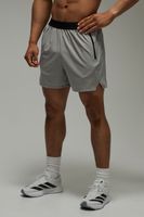 pantalon corto man active regular de tela elastico perforado gris