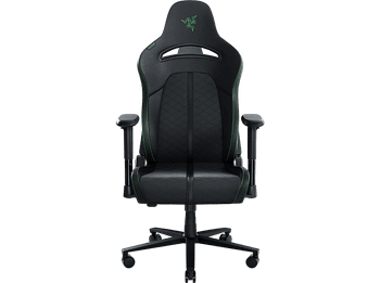 Silla gaming - Razer Enki X, Reposabrazos 2D, Carga máxima 136 kg, Cuero sintético, Arco lumbar, Negro/Verde