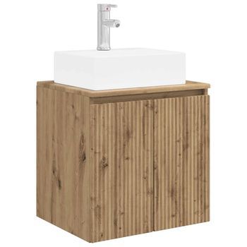 Vanidad Con Lavabo De Pared Roble Artisan 49,5 X 41 X 62,5 Cm Vidaxl