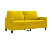 sofa de 2 plazas - sofa de salon - sofa moderno terciopelo amarillo 140 cm