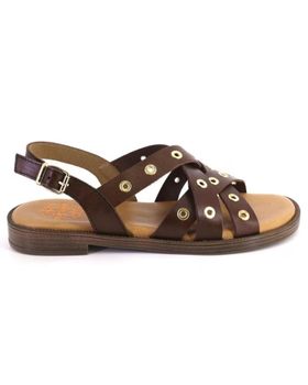 de PORRONET 3125 SANDALIAS DE MUJER PIEL MARRON