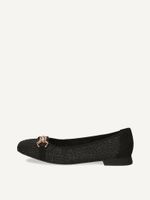 caprice ballerina black made of leather and synthetic with trapeze heel size 42