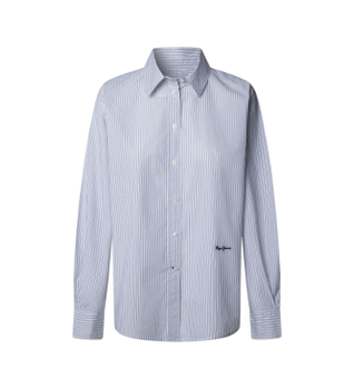 Pepe Jeans para mujer. PL3051248 Camisa Lou azul (XS), Casual, Algodón, Manga larga