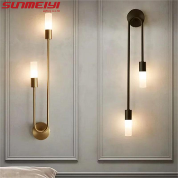 Lámpara LED de pared de lujo con luz negra dorada para sala de estar, fondo creativo minimalista moderno nórdico, pared, pasillo, dormitorio, mesita de noche