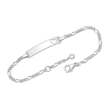 Pulsera de plata 925 grabado corazón