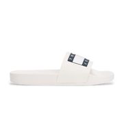 tommy jeans para mujer en0en02115 chanclas con logo blanco 40 plano ninguno casual beachwear