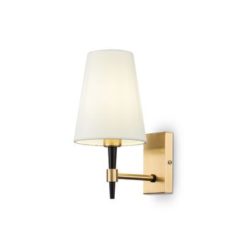 Aplique de pared estilo clásico con pantalla de tela blanco