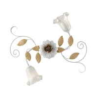 lampara de techo de hierro lacado blanco shabby 2 luces h17 o52 bl274-pl2-bco