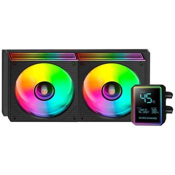Mars Gaming Ml-lcdpro240 Refrigeración Líquida Aio 500w Tdp Bomba 4ª Gen 2× Ventiladoresnegro