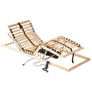 Cama Somier Eléctrico De Láminas Sin Colchón 7 Zonas 100x200 Cm Vidaxl