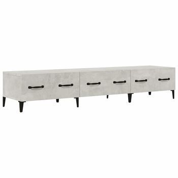 Mueble De Tv Madera Contrachapada Gris Hormigón 150x34,5x30 Cm Vidaxl