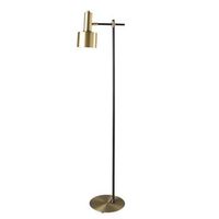 lampara de pie aluminio dorado y acero negro angel cerda 8069 50x30x164