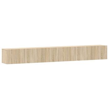 Set De Muebles Para Tv 3 Pzas Madera Contrachapada Roble Sonoma Vidaxl