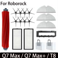 para roborock q7 max  q7 max   q7 plus  t8 accesorios cepillo lateral principal filtro hepa fregona robot repuestos de aspiradora