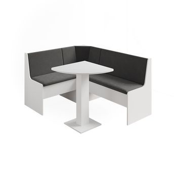Conjunto Con Banco Esquinero Ramon 60 X 60 Cm Con Mesa De Esquina Vicco
