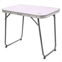 mesa plegable aktive estructura acero 16 mm y tablero mdf 60x40x50 cm malva
