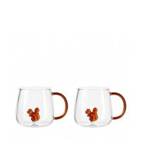 tazas de te ardilla - lote de 2