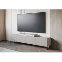 mueble de tv phuket 190 cm mueble de tv con patas aparador para salon color beige cachemir