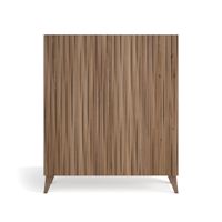 zapatero melamina nogal puertas impresas vallado nogal 109x90x27cm