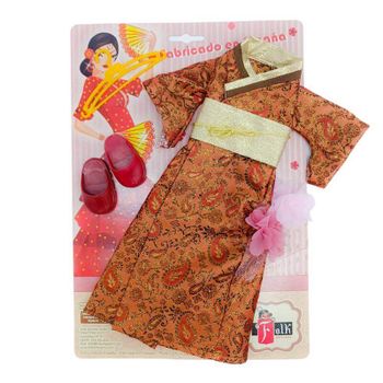Set ropa muñeca Folk Artesanía vestido Geisha para muñecas colección Sintra, Simona, Mari's, Pepa's o Naia 41 cm.