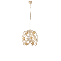 edera - lampara de arana marfil y oro antiguo con cristal de strass 1 luz 97 cm o30