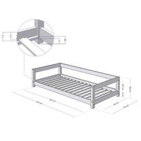 cama para ninos study 90 x 160 azul marino