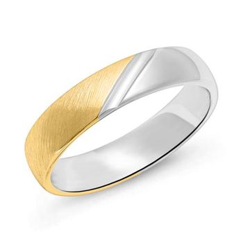 Anillo de plata 925 para hombre, parcialmente chapado en oro