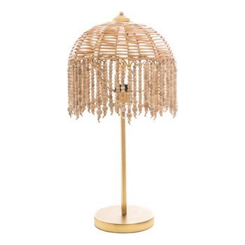 Lampara Metal/rattan/madera