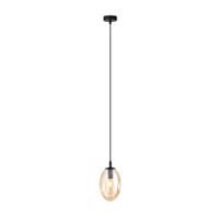 lampara colgante con esfera ambar y altura regulable max 100cm