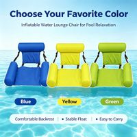 hamaca flotante inflable plegable tumbona portatil para piscina colchoneta reclinable cama para piscina accesorio de playa para el verano