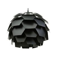 lampara de techo moderna con diseno floral pantalla geometrica negra pequena segre