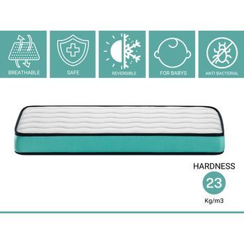Colchón Cuna 70x140x11 Cm Confort Baby- Transpirable, Ergonómico