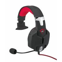 trust gxt 321 auriculares alambrico diadema juego negro rojo