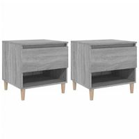 mesitas de noche 2 uds contrachapada gris sonoma 50x46x50 cm vidaxl