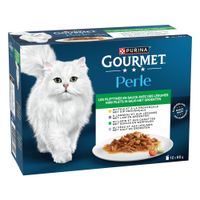 gourmet perle seleccion variada 24 x 85 g - pack ahorro - delicadas tiras con verduras